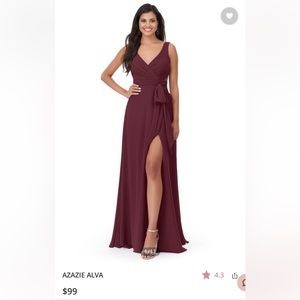 Azazie Alva Bridesmaid Dress in Cabernet - size A4